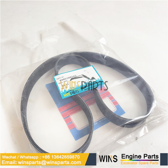 8-98038856-0 8980388560 4668374 Hitachi COOLING FAN Belt ZX110-3 ZX120-3 ZX130-3 ZX135USK-3 ZX135US-3