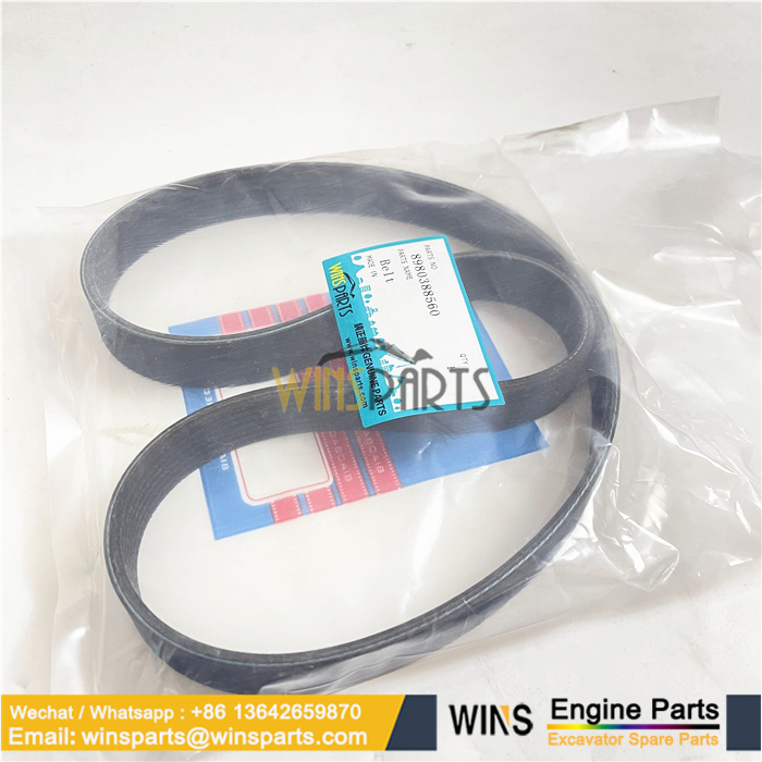 8-98038856-0 8980388560 8-98038-856-0 898038-8560 4668374 COOLING FAN Belt ISUZU John Deere 135G